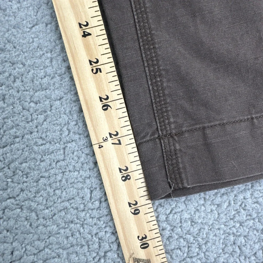 Banana Republic Linen Cotton Pants Men 36x30 Brown Straight Fit Drawstring